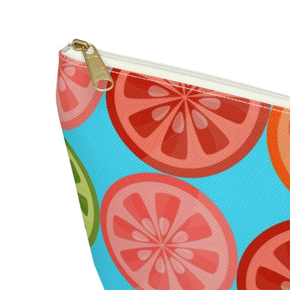 Big Bottom Zipper Pouch - Citrus Slices