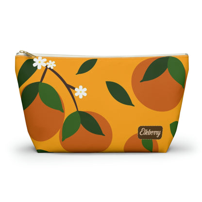 Big Bottom Zipper Pouch - Oranges