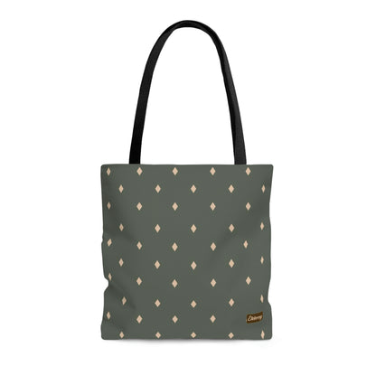 Lightweight Tote Bag - Diamonds on Sage