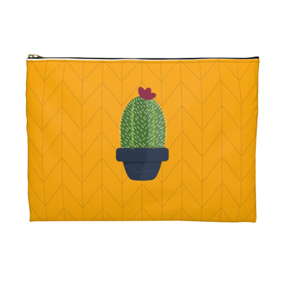 Flat Zipper Pouch - Plant Nerd Cactus