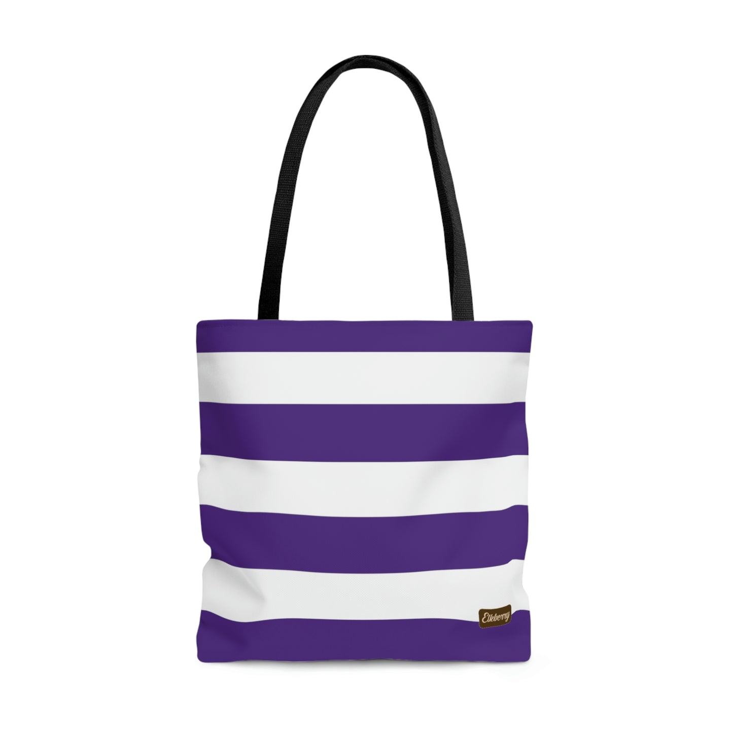 Lightweight Tote Bag - Purple/White Stripes