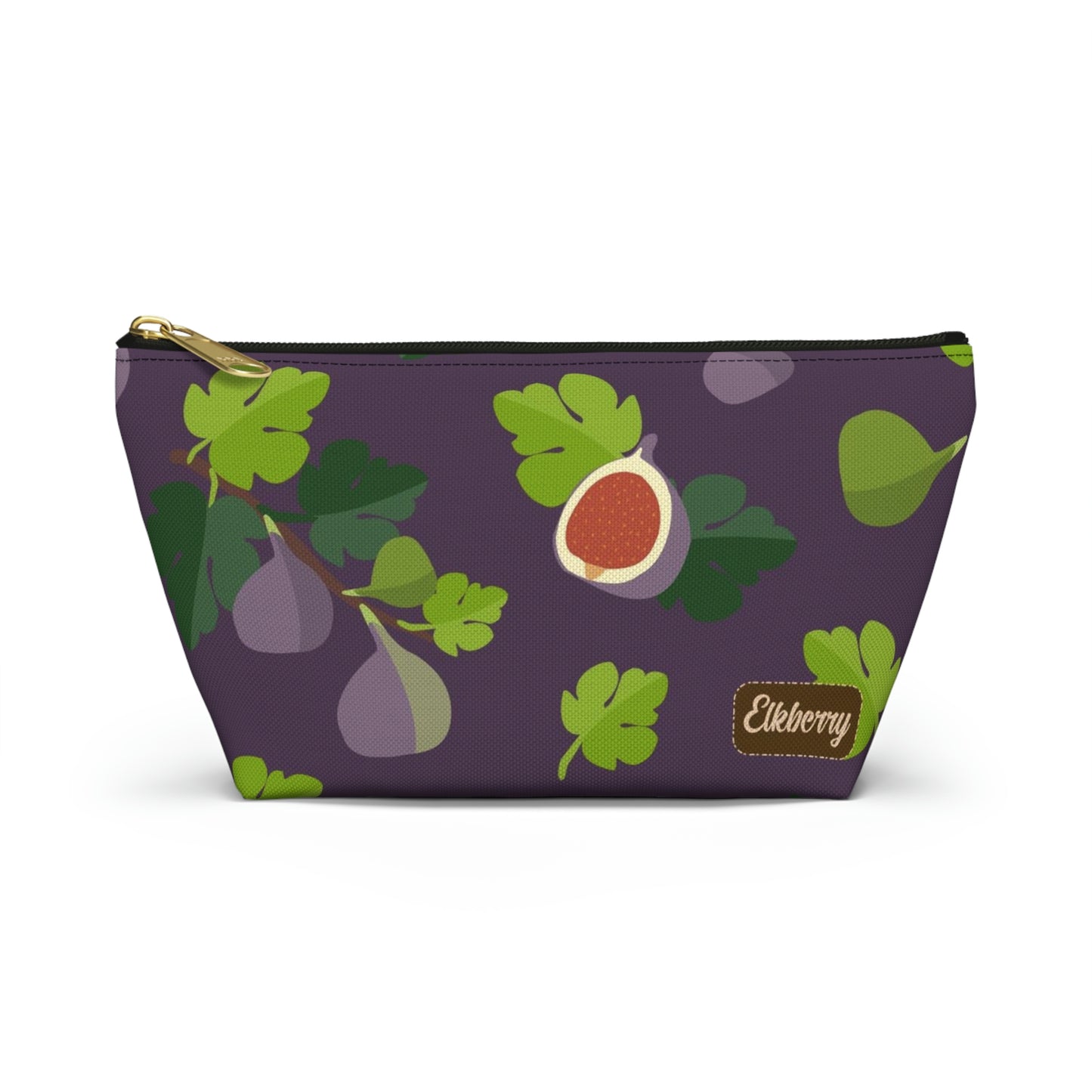 Big Bottom Zipper Pouch - Figs