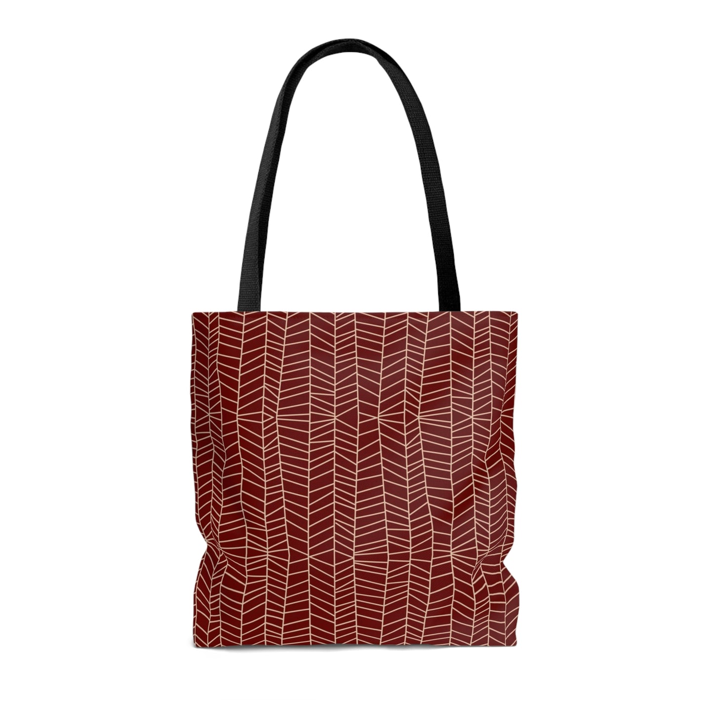 Lightweight Tote Bag - Herringbone in Berry