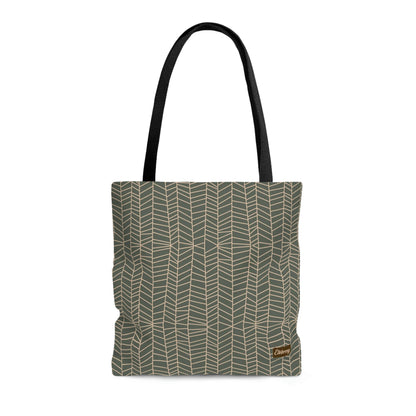 Lightweight Tote Bag - Herringbone in Sage