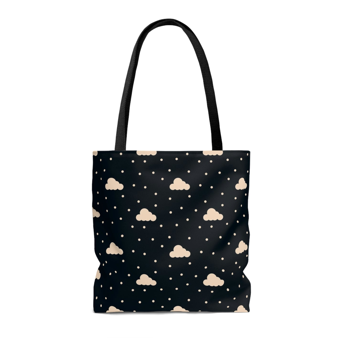 Lightweight Tote Bag - Clouds on Navy