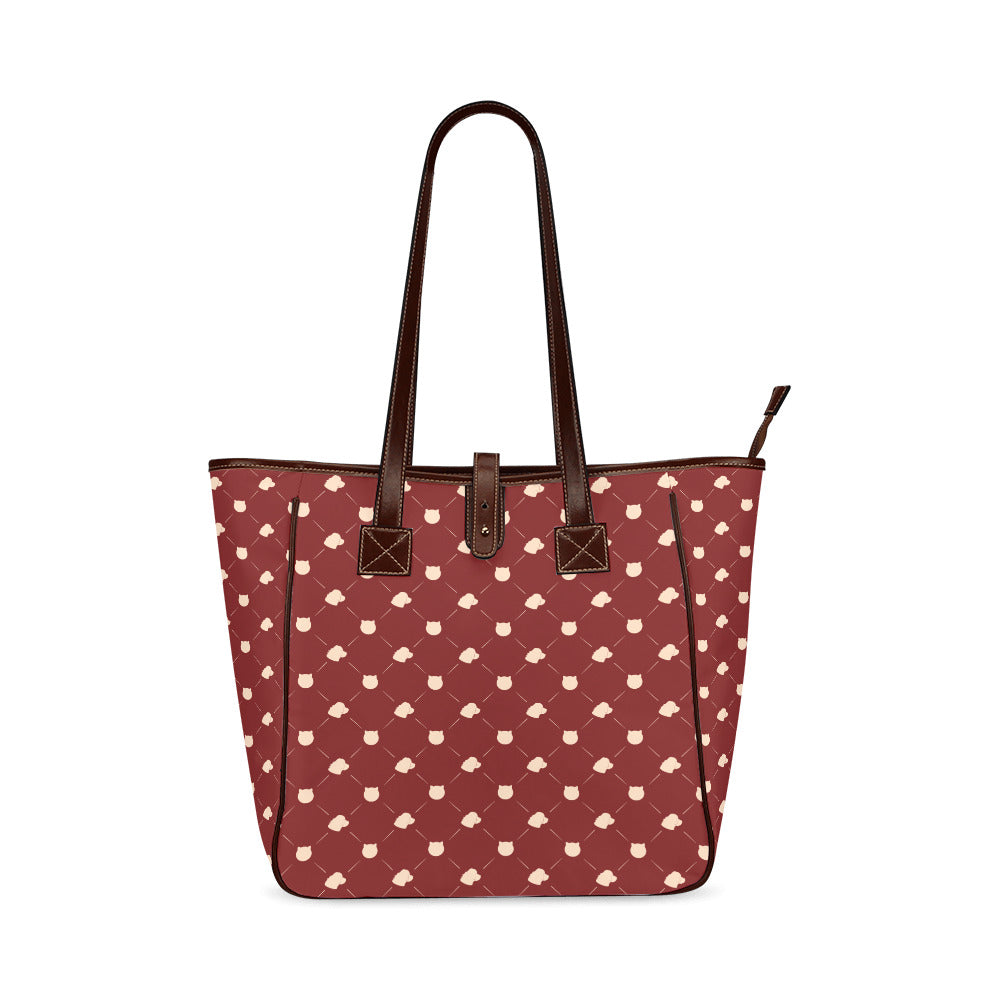 Cat & Dog - Berry Classic Tote Handbag