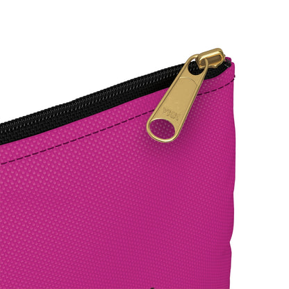 Flat Zipper Pouch - Makeup on Magenta