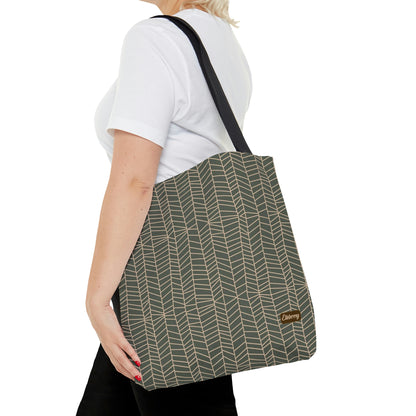 Lightweight Tote Bag - Herringbone in Sage