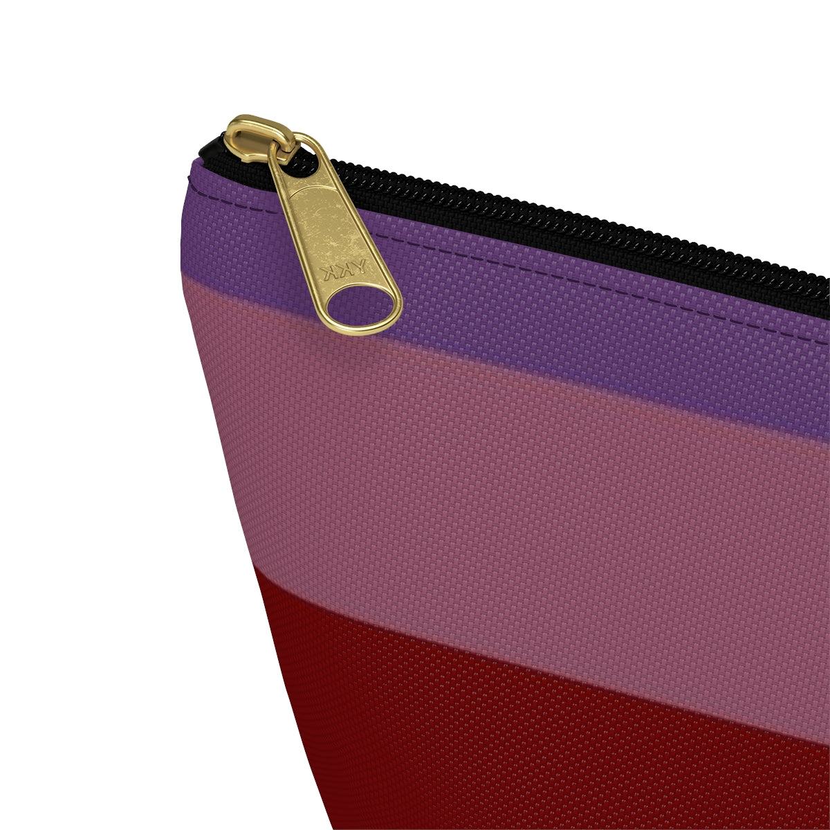 Big Bottom Zipper Pouch - Jewel Tone Rainbow, Horizontal