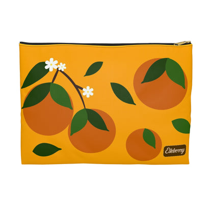 Flat Zipper Pouch - Oranges