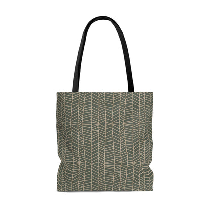 Lightweight Tote Bag - Herringbone in Sage