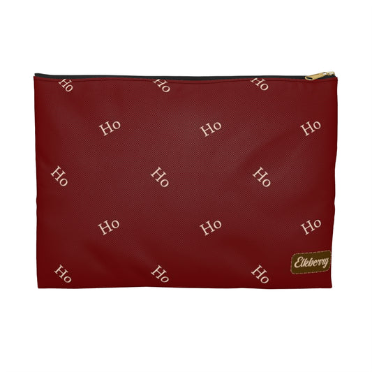 Flat Zipper Pouch - Ho! Ho! Ho!