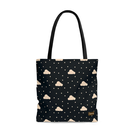 Lightweight Tote Bag - Clouds on Navy