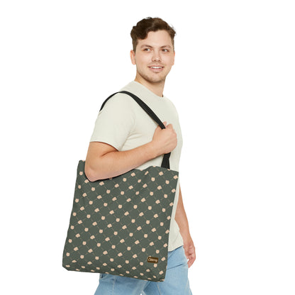 Lightweight Tote Bag - Cat & Dog in Sage