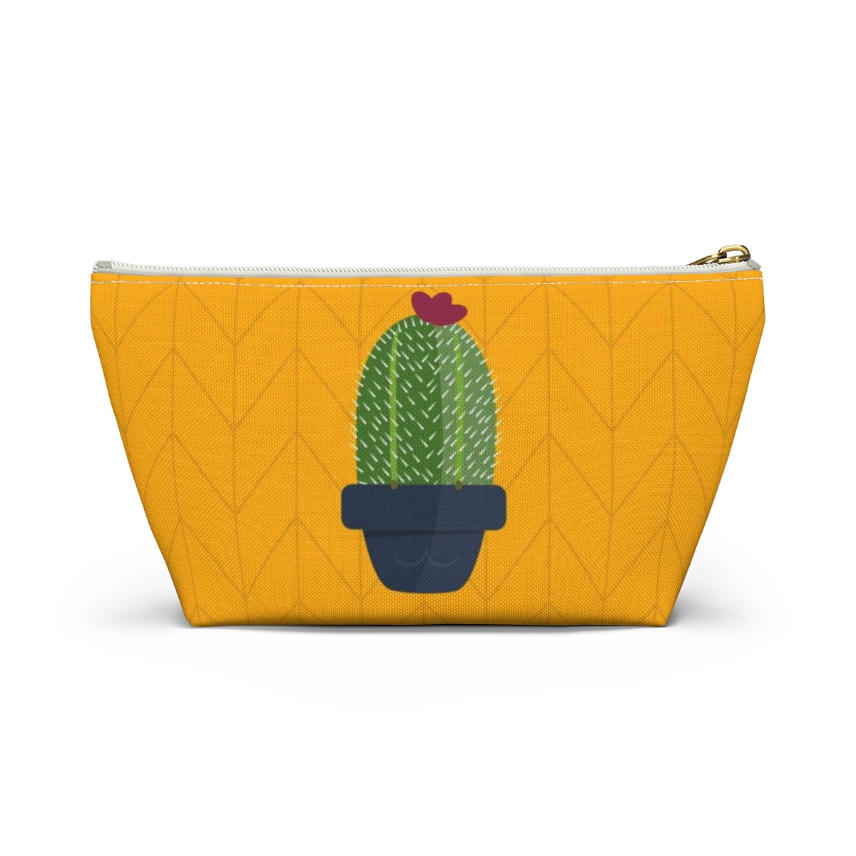 Big Bottom Zipper Pouch - Plant Nerd Cactus