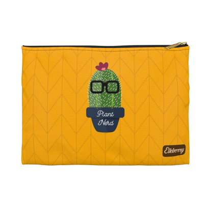 Flat Zipper Pouch - Plant Nerd Cactus