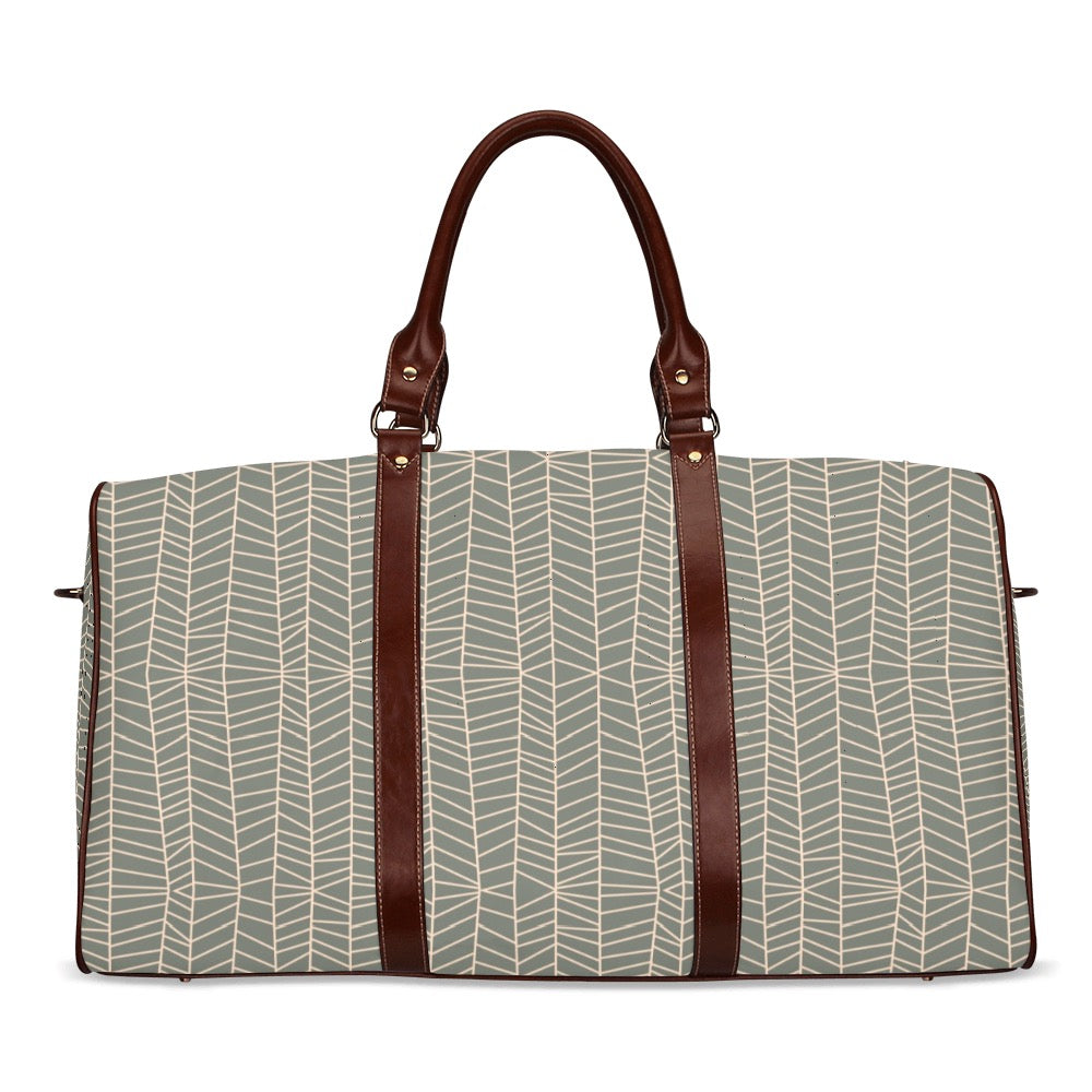 Herringbone - Sage Waterproof Travel Bag (Large)