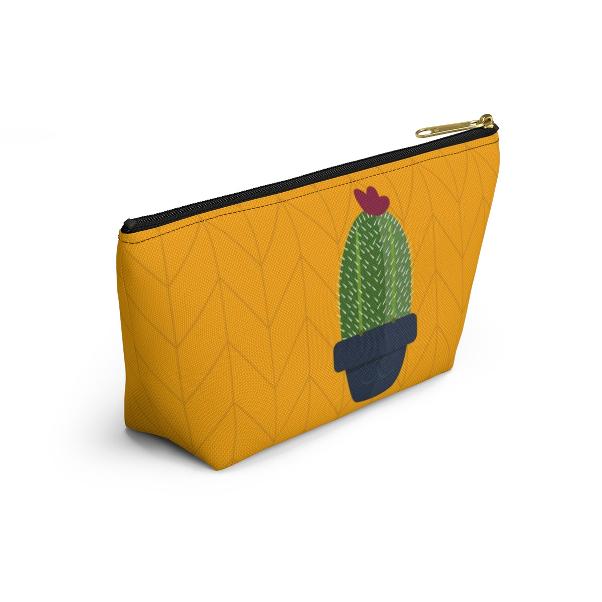 Big Bottom Zipper Pouch - Plant Nerd Cactus