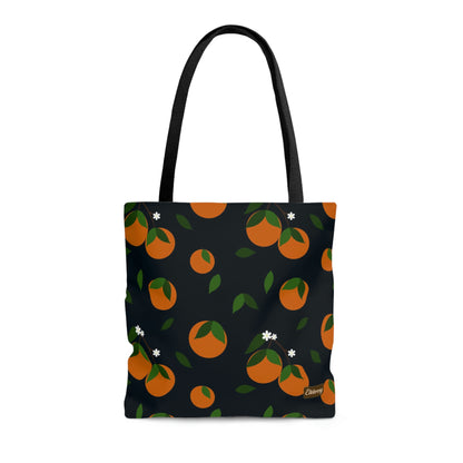 Lightweight Tote Bag -Oranges on Navy