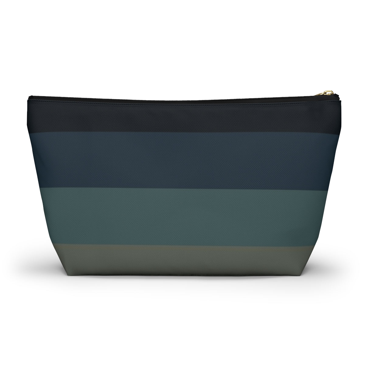 Big Bottom Zipper Pouch - Jewel Tone Rainbow, Horizontal