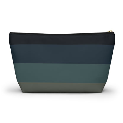 Big Bottom Zipper Pouch - Jewel Tone Rainbow, Horizontal