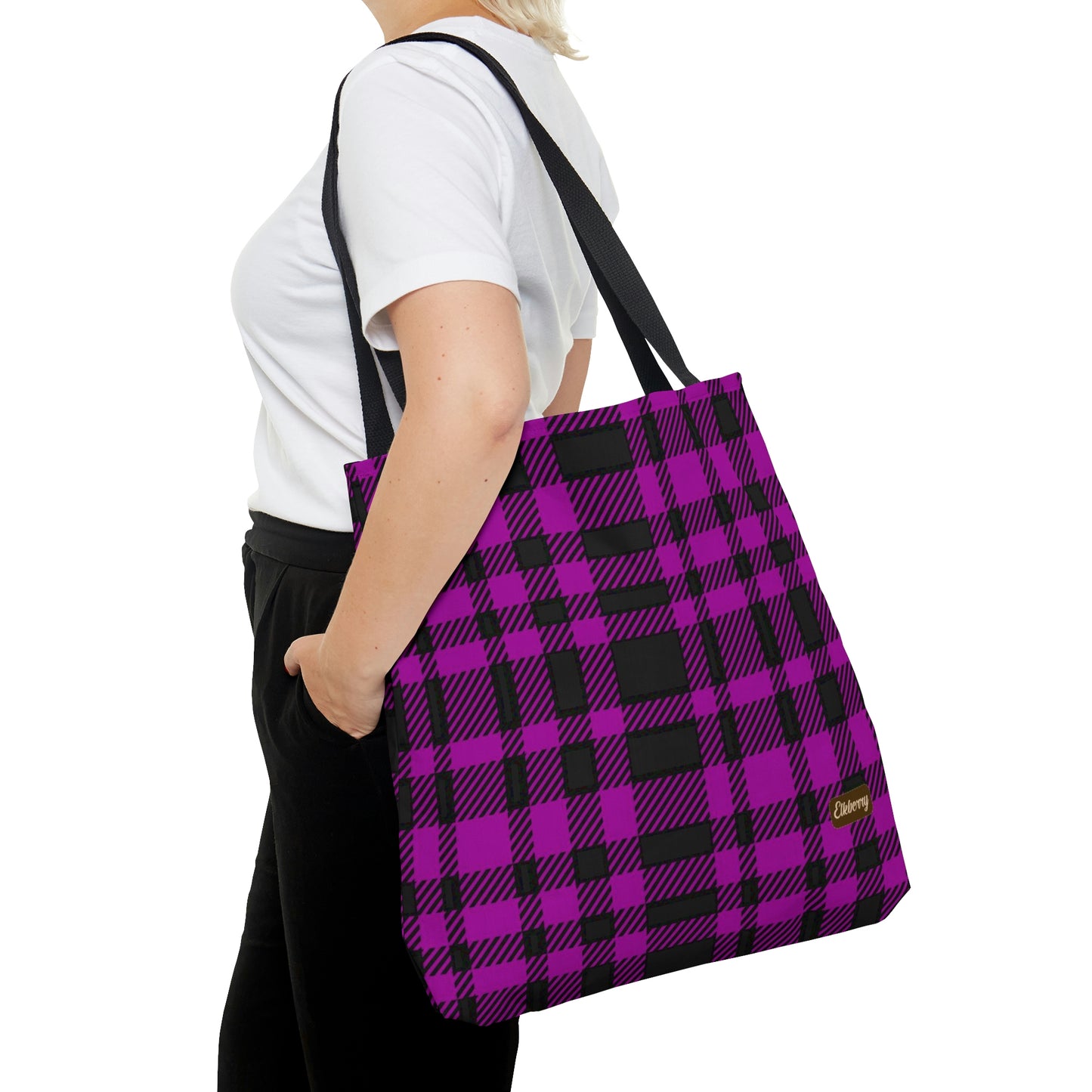 Lightweight Tote Bag - Pink Buffalo Check, Pink Plaid