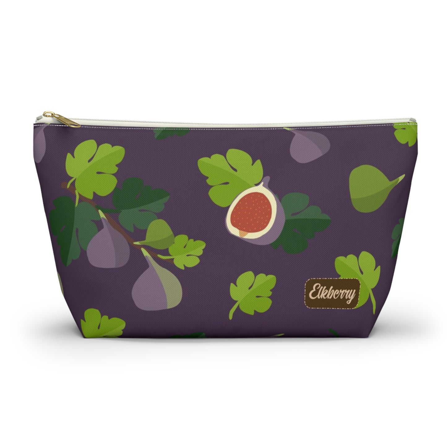 Big Bottom Zipper Pouch - Figs