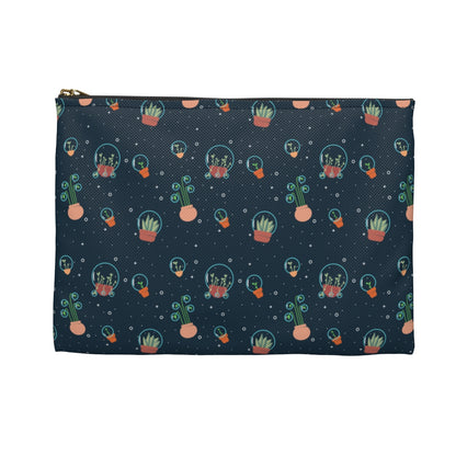 Flat Zipper Pouch - Space Garden