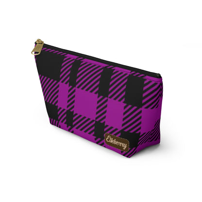 Big Bottom Zipper Pouch - Pink Buffalo Check, Pink Plaid