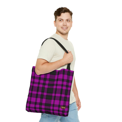 Lightweight Tote Bag - Pink Buffalo Check, Pink Plaid