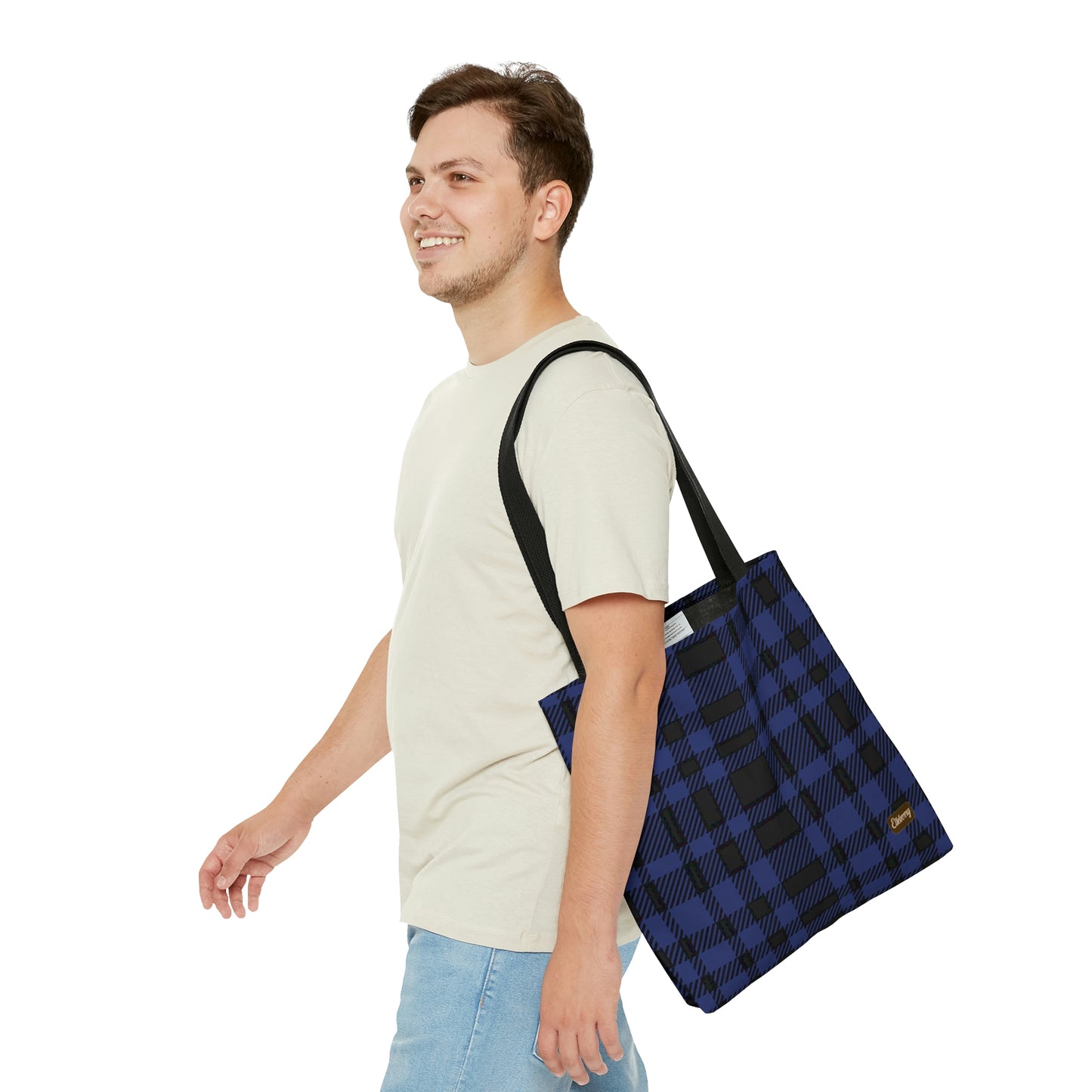 Lightweight Tote Bag - Blue Buffalo Check, Blue Plaid