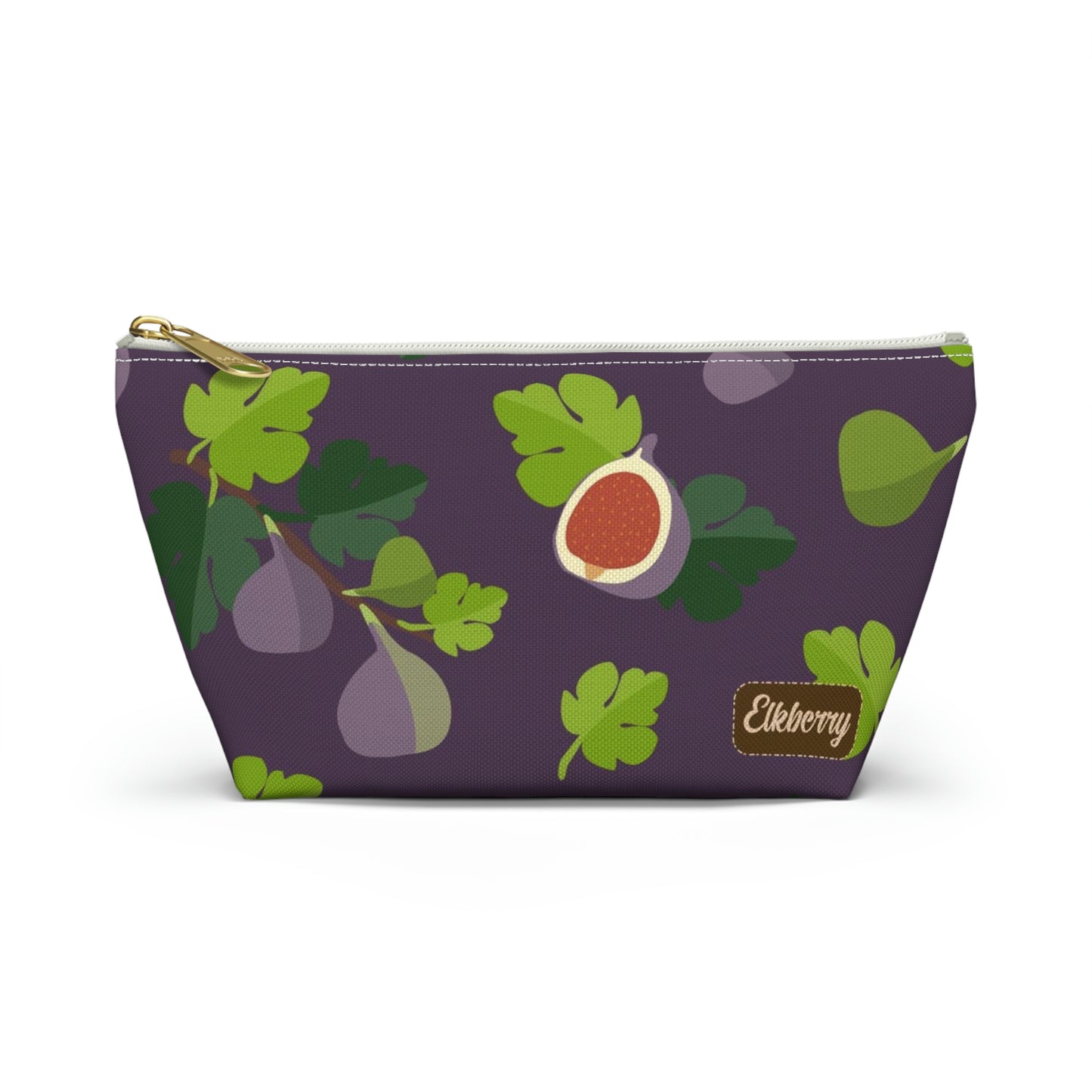 Big Bottom Zipper Pouch - Figs