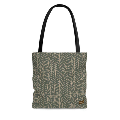 Lightweight Tote Bag - Herringbone in Sage