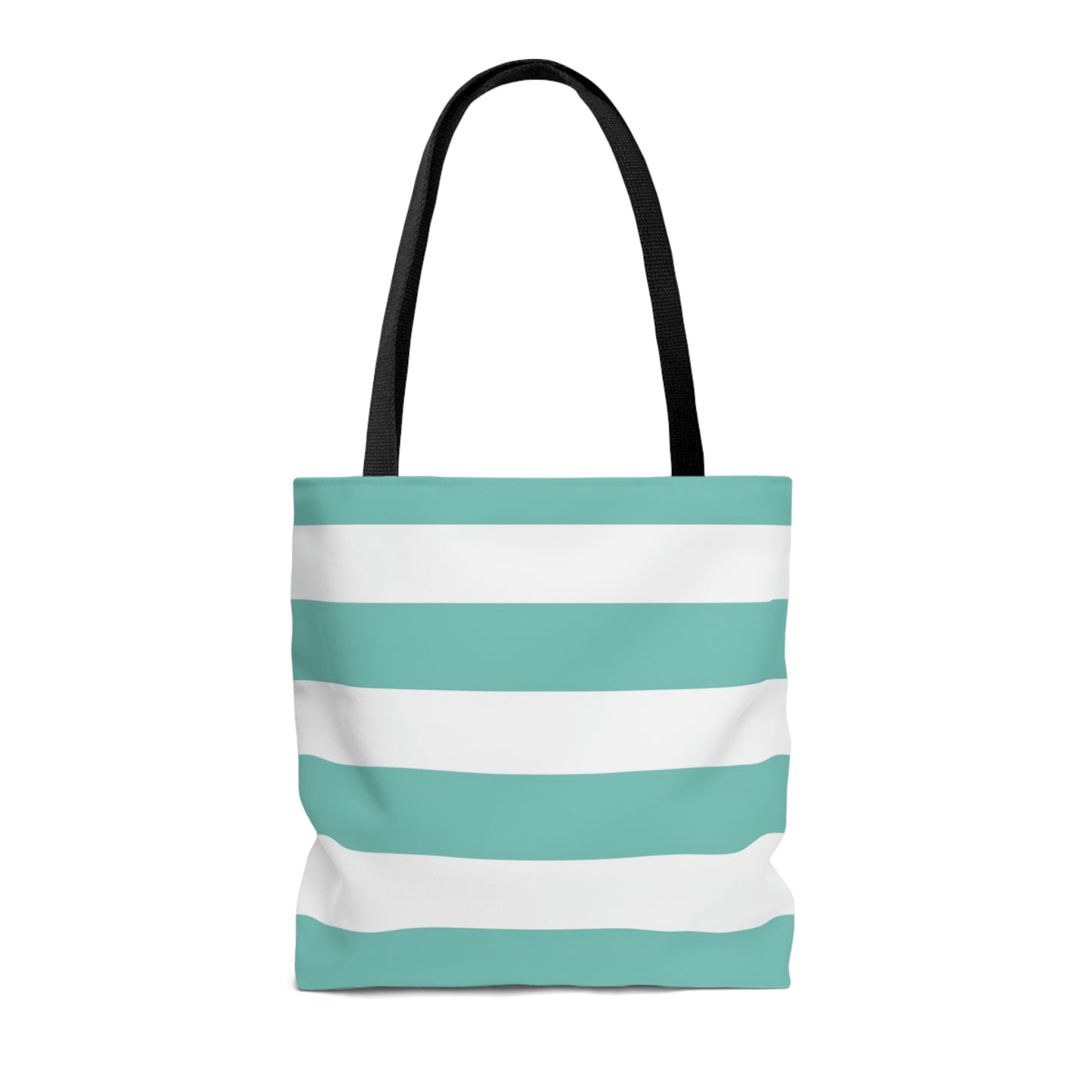 Lightweight Tote Bag - Aqua/White Stripes