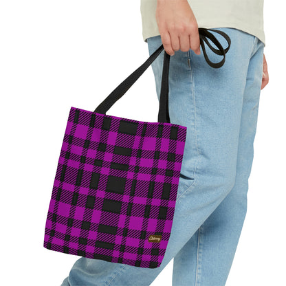 Lightweight Tote Bag - Pink Buffalo Check, Pink Plaid