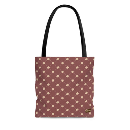 Lightweight Tote Bag - Cat & Dog in Dusty Rose