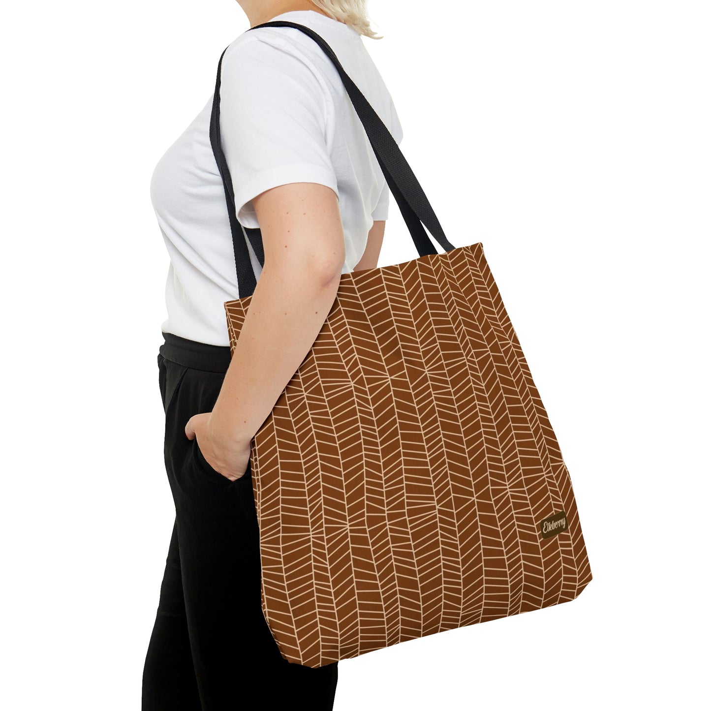 Lightweight Tote Bag - Herringbone in Pumpkin