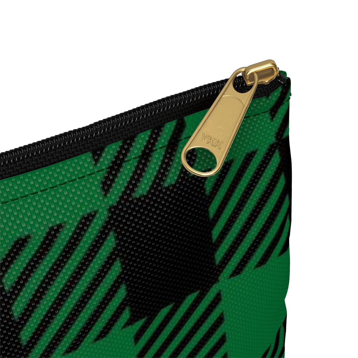 Flat Zipper Pouch - Green Buffalo Check, Green Plaid