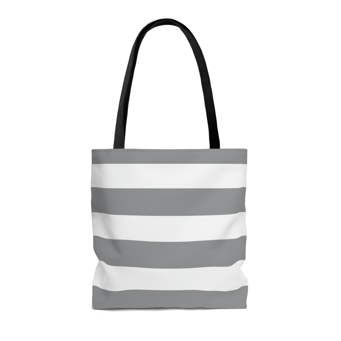 Lightweight Tote Bag - Ash Gray/White Stripes