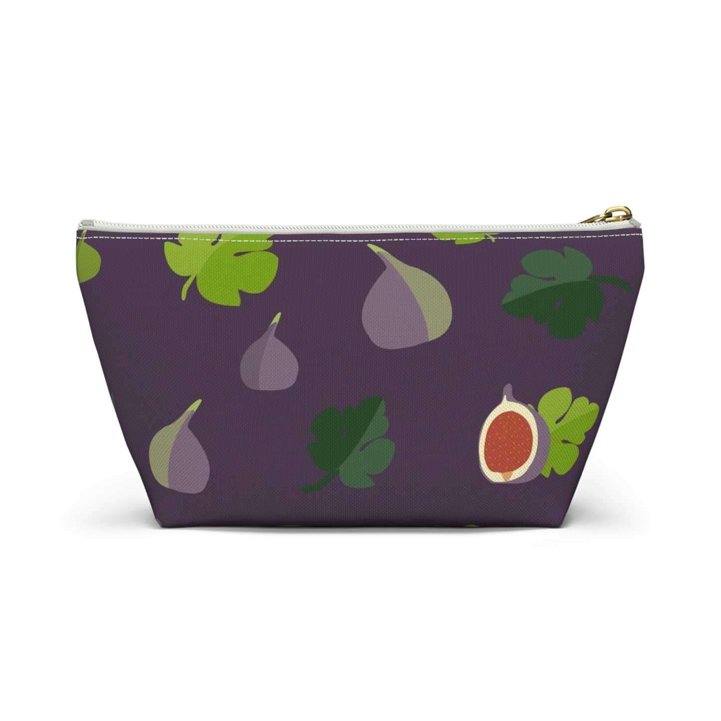 Big Bottom Zipper Pouch - Figs