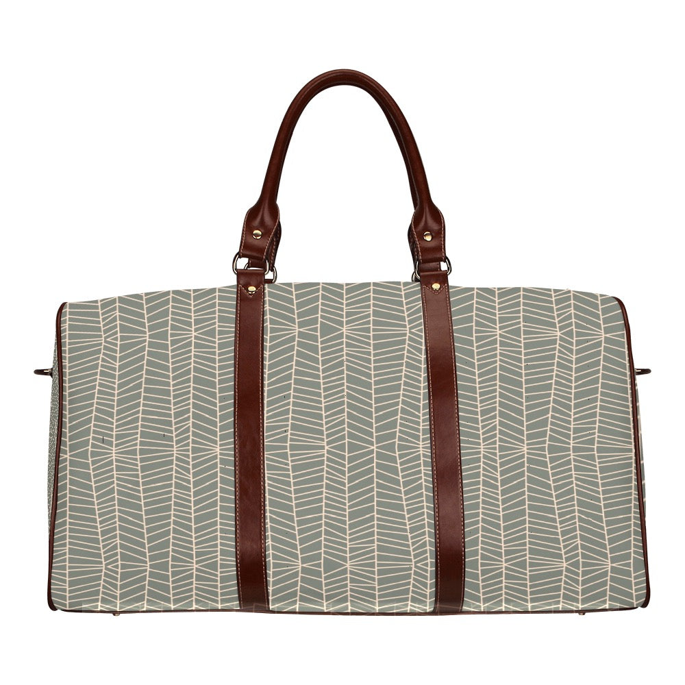 Herringbone - Sage Waterproof Travel Bag (Small)