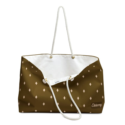 Weekender Tote Bag - Diamonds on Mustard