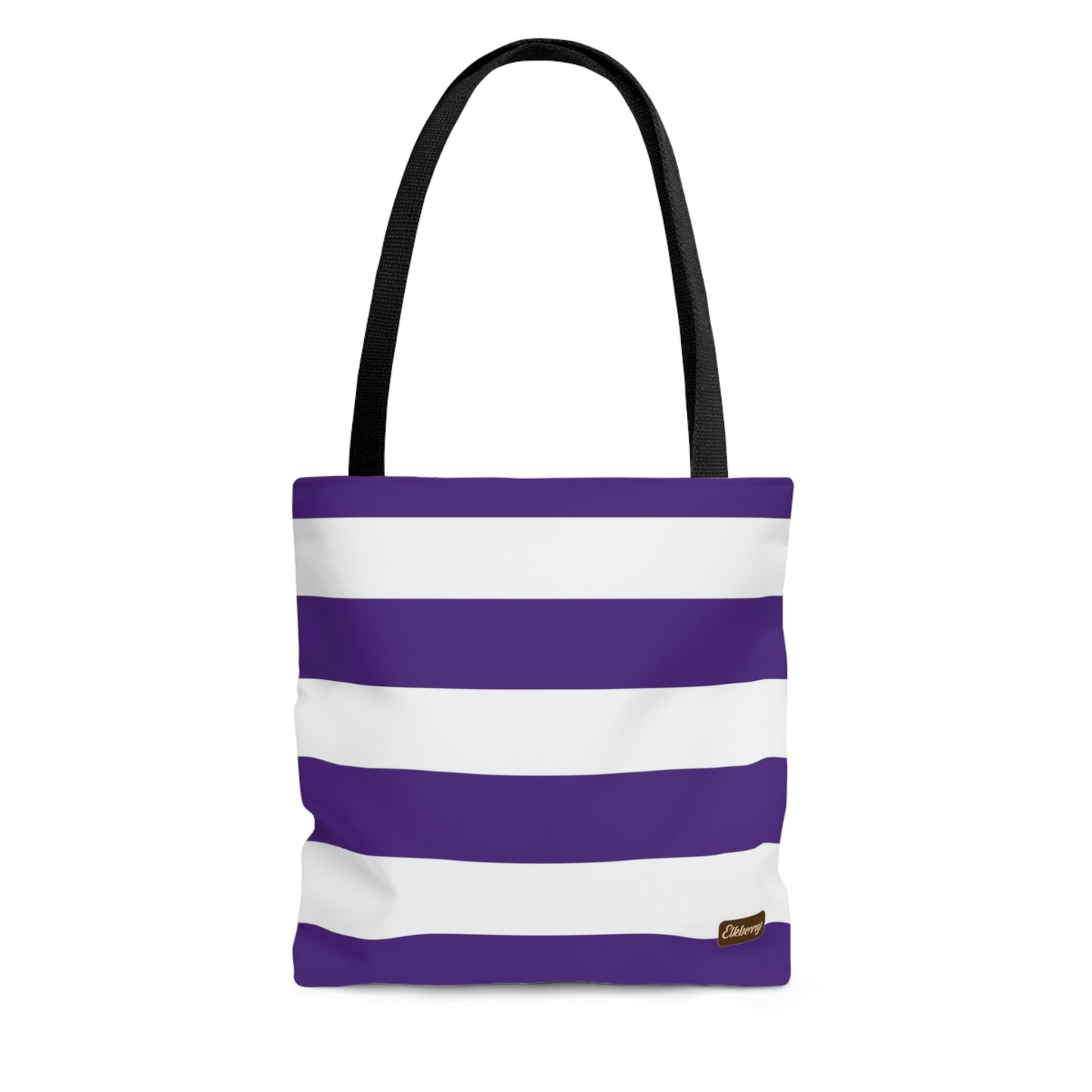 Lightweight Tote Bag - Purple/White Stripes