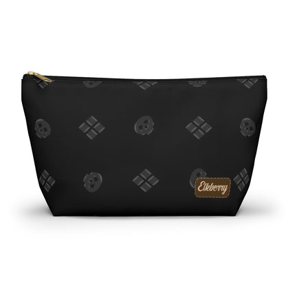 Big Bottom Zipper Pouch - Skulls & Diamonds