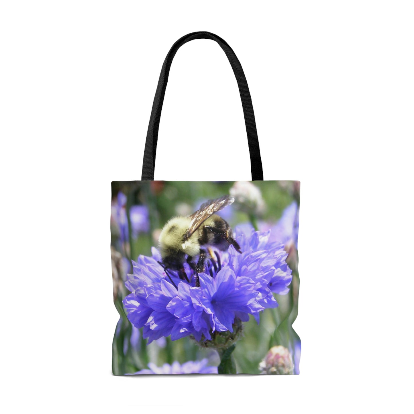 Lightweight Tote Bag - Bee on Bachelor's Button