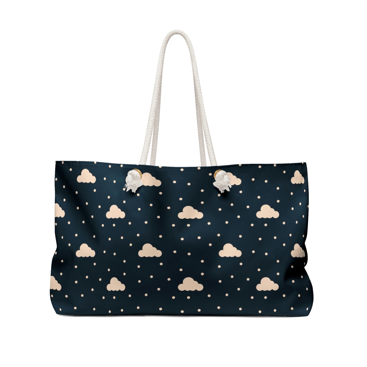 Weekender Tote Bag - Cloudy Day on Navy