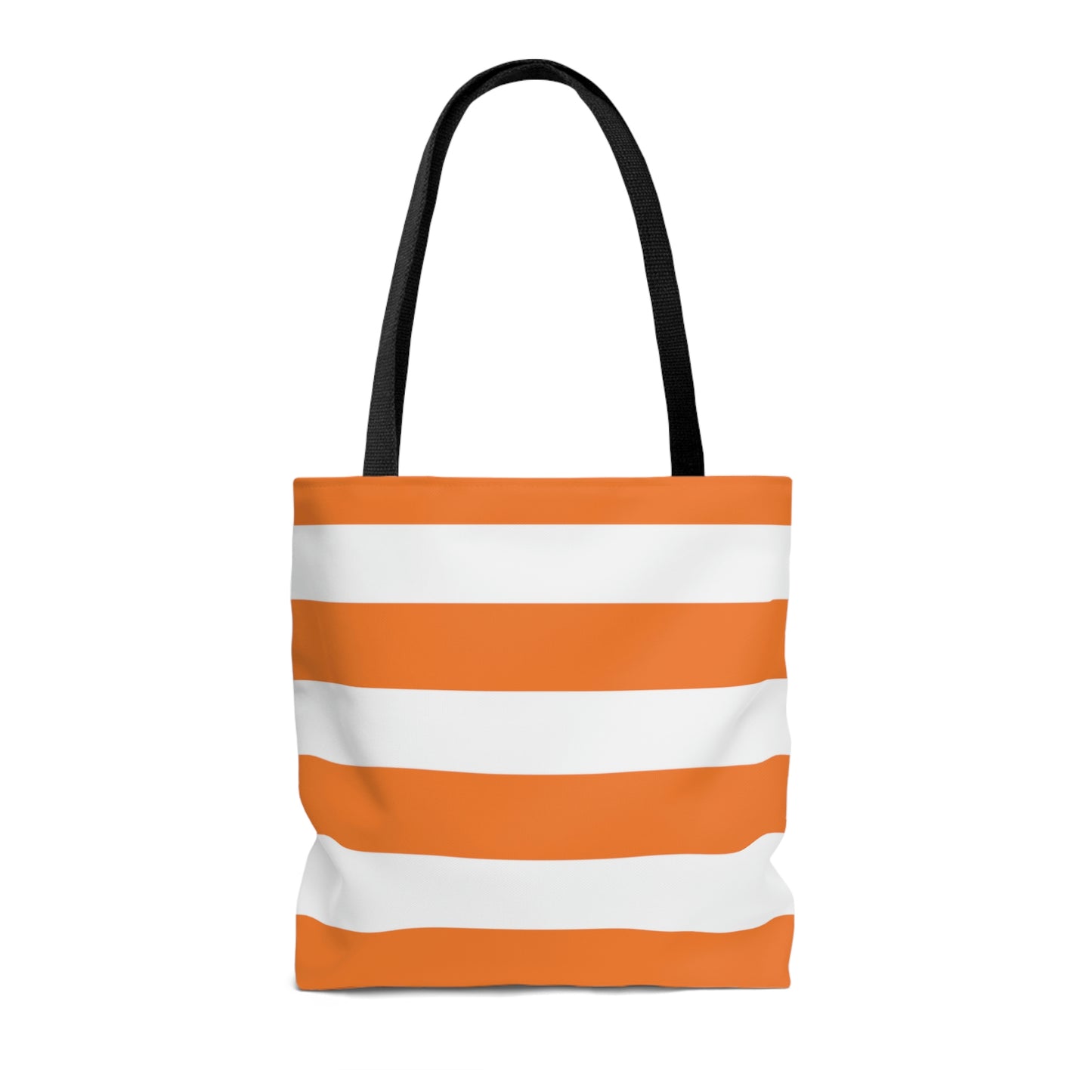 Lightweight Tote Bag - Orange/White Stripes