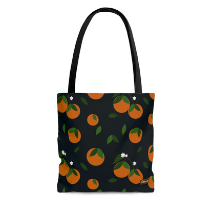 Lightweight Tote Bag -Oranges on Navy