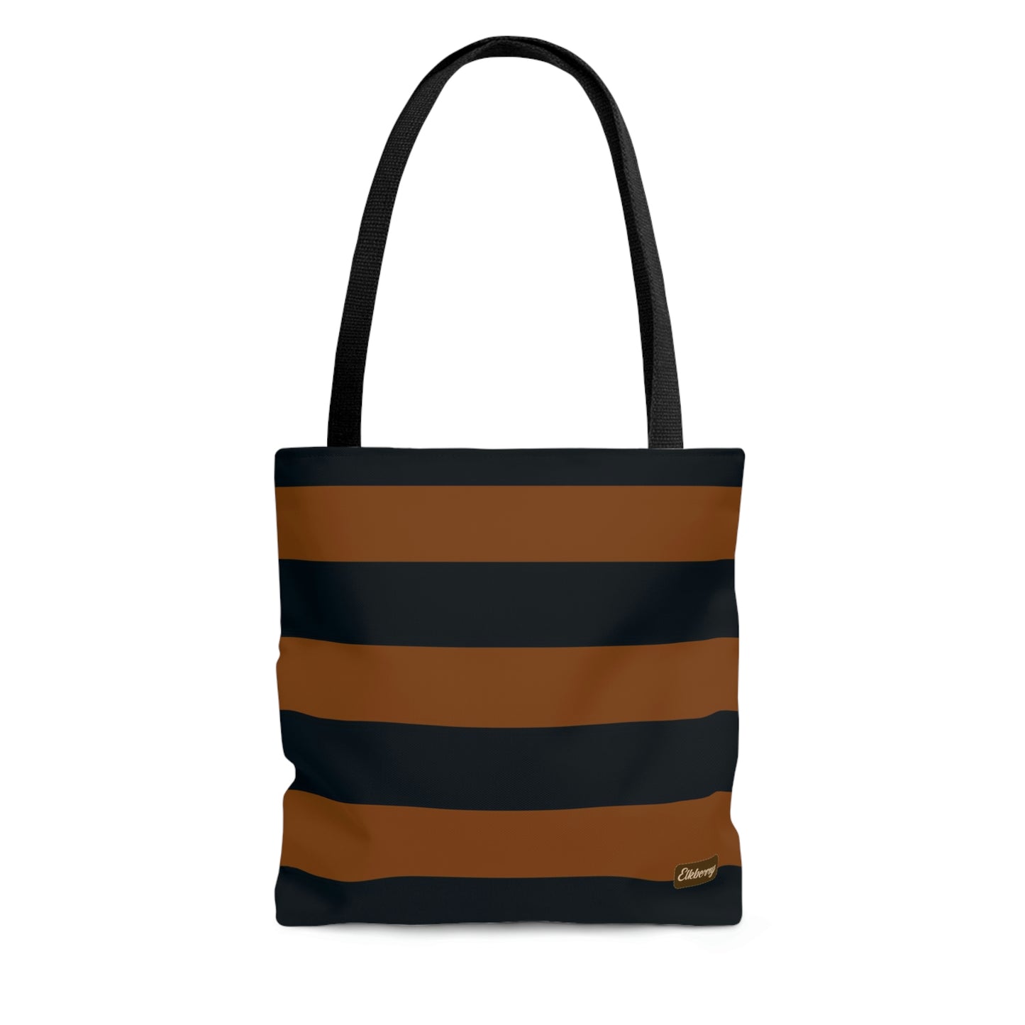 Lightweight Tote Bag - Pumpkin/Navy Stripes