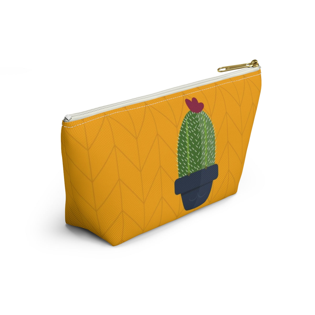 Big Bottom Zipper Pouch - Plant Nerd Cactus